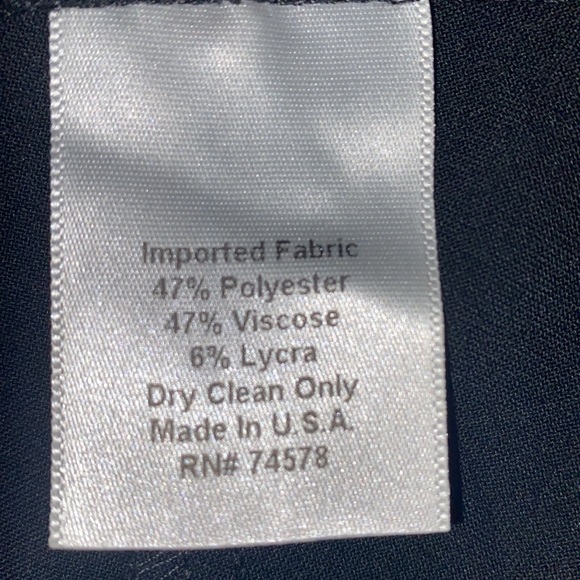 NWT CACHE TUXEDO LINE BLK/PNK HOOK&EYE PNTS SZ 12 - Picture 16 of 16